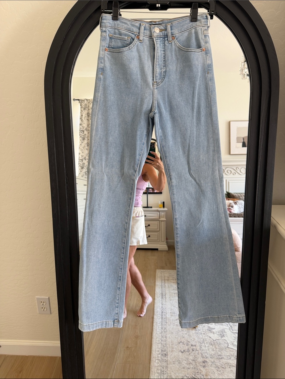 Express Light Blue Flare Jeans - Women